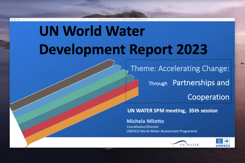 Participants were briefed on planning for the 2023 World Water Development Report 35UNWater